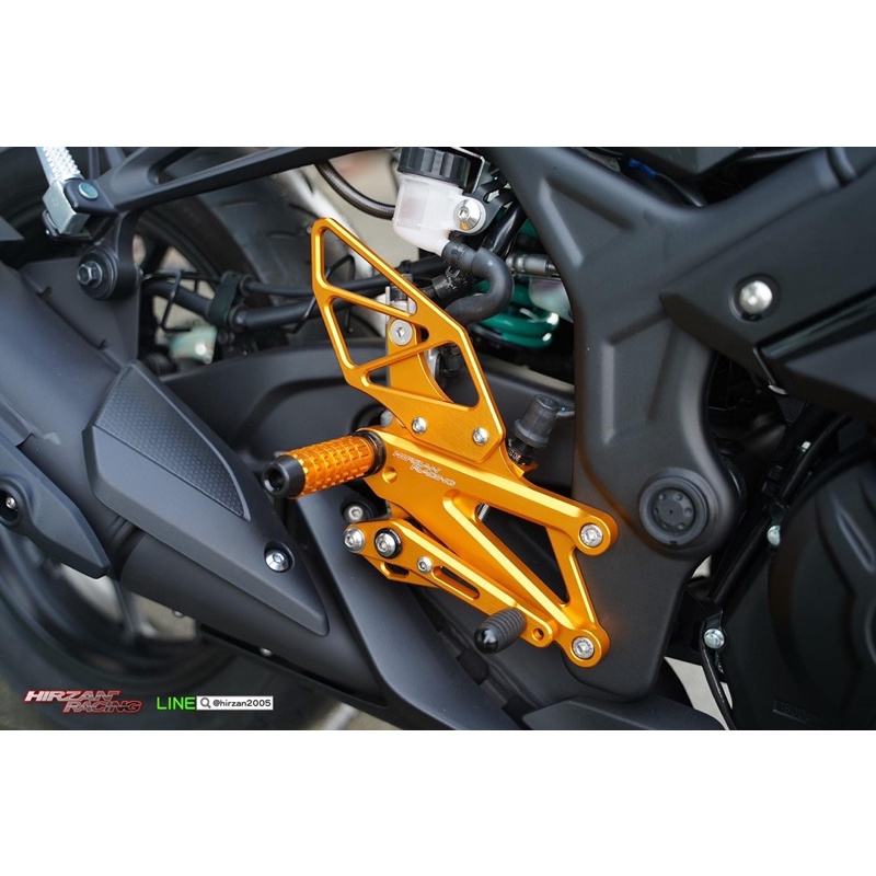 『XN』HIRZAN 禾倉 CNC 鋁合金 競技版 髮絲紋 全組 腳踏後移 腳踏 YAMAHA YZF R3/MT03