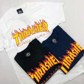 Thrasher Flame Logo 短T 情侶裝 雜誌 短袖 圓領 火焰 黑白 GD 基本款 現貨 火焰T