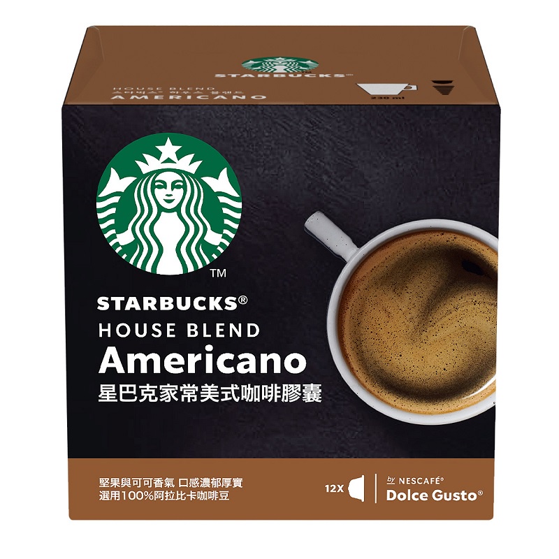 Starbucks星巴克 家常美式咖啡膠囊 8.5g x 12【家樂福】