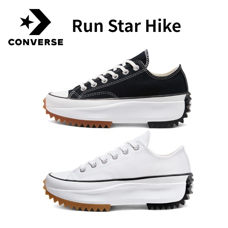 韓國代購匡威Converse Run Star Hike 黑色 白色 鋸齒鞋 低筒 高筒 厚底 休閒鞋 女鞋 帆布鞋