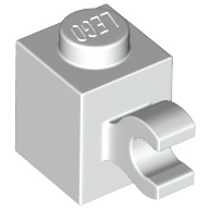 【金磚屋】LEGO 樂高零件 白色10入 Brick, Modified 1 x 1 with Clip 60476