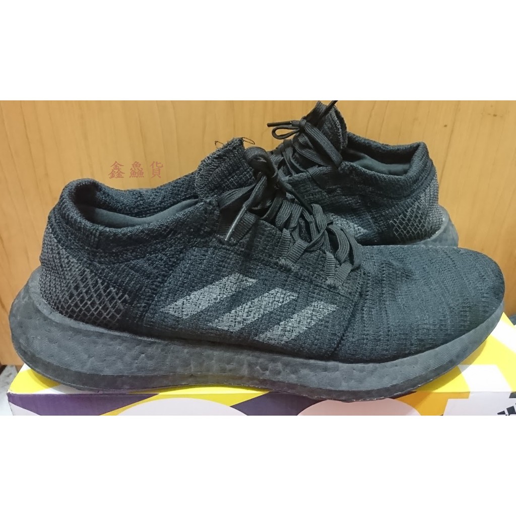 二手 ADIDAS PUREBOOST GO 慢跑鞋 黑魂 9號 F35786