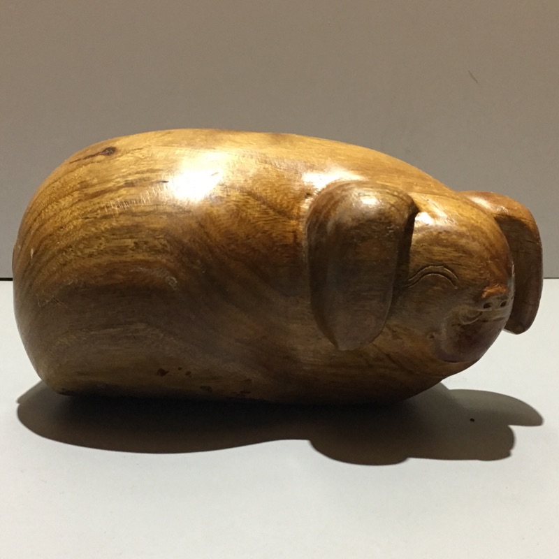 實木雕刻豬🐗 可愛豬 木製雕刻豬 木製造型豬 豬擺飾品 豬