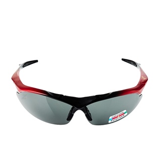 【Z-POLS】黑紅漸層高階TR90框體材質 搭載Polarized頂級偏光運動眼鏡 輕巧彈性配戴舒適抗UV400
