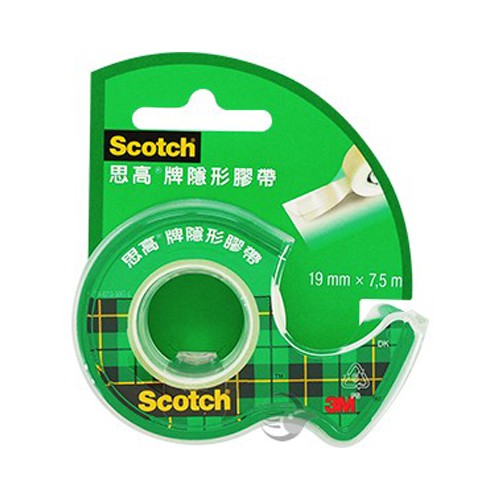 3M Scotch 思高牌 105-TW 隱形膠帶(附台) 3/4吋 (19mm*7.5M)【金玉堂文具】