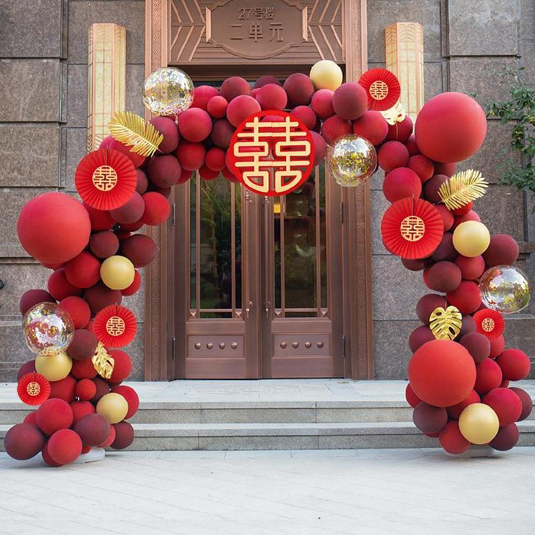 【裝飾】婚禮氣球門周年慶氣球架背景婚慶抖音聖誕節氣球裝飾拱門商場裝飾
