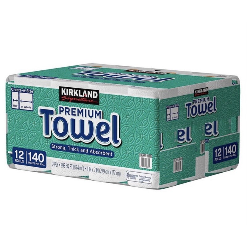 【QQ代購】COSTCO 好市多 Kirkland Signature 科克蘭 隨意撕特級廚房紙巾160張 X12捲 蝦皮購物