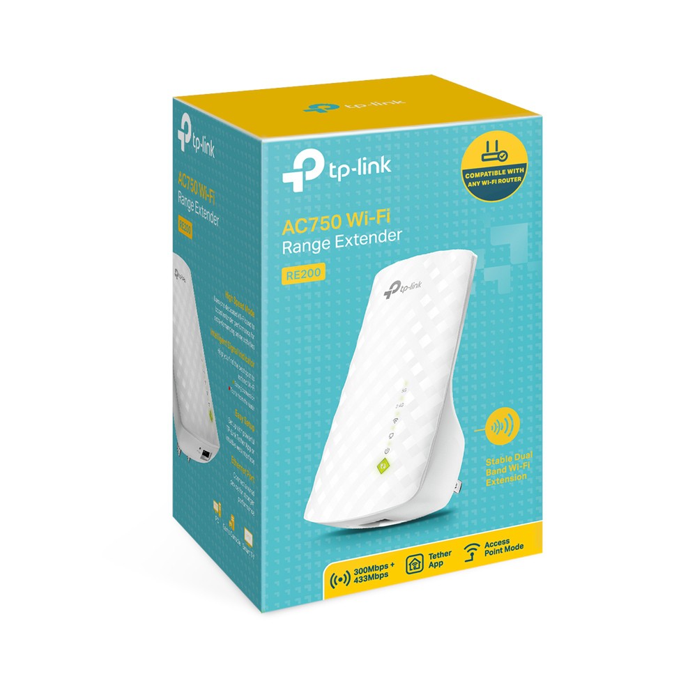 公司貨~TP-LINK RE200 AC750雙頻 WiFi訊號擴展器 強波器 WPS一鍵 訊號延伸器 另售 RE205