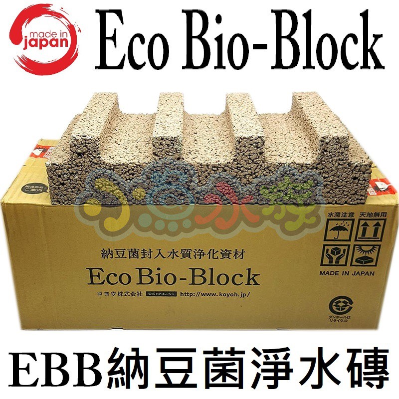 小魚水族】【日本進口】EBB納豆菌群淨水石. EBB淨水磚. EBB淨水環- 【淡水海水、大型魚缸、池塘專用】 | 蝦皮購物