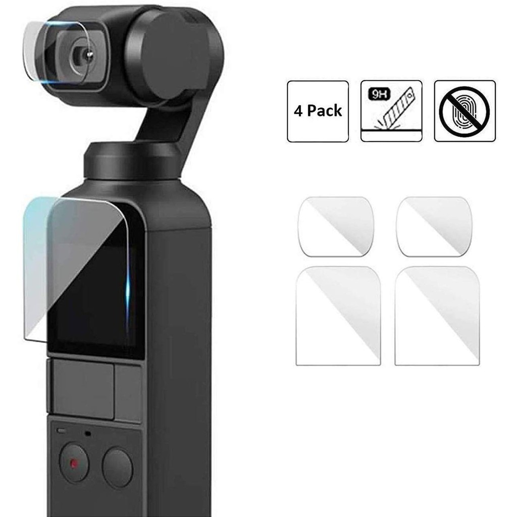 2 件裝 Osmo Pocket 2 玻璃屏幕保護膜, 用於 DJI Osmo Pocket 2 / 1 手持式雲台相機