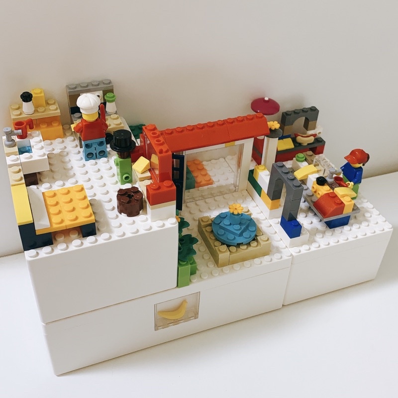 LEGO X IKEA 聯名 BYGGLEK 收納盒系列 MOC 盒子+積木組 九成新
