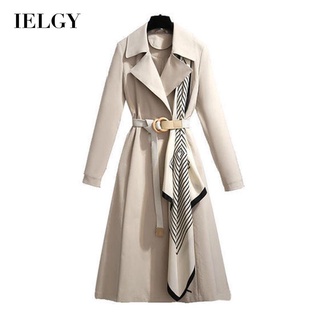 IELGY 時尚女士大碼風衣寬鬆顯瘦