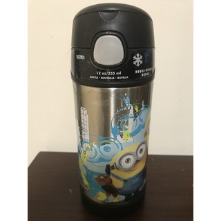 THERMOS 膳魔師 FUNtainer 12oz/355ml 吸管式水壺 小小兵圖案 "二手"