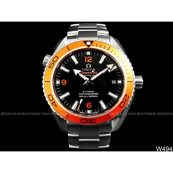 金鐸精品~W494 OMEGA 歐米茄 SEAMASTER 8500同軸橘海馬潛水600米 自動上鍊男用腕錶 全新品