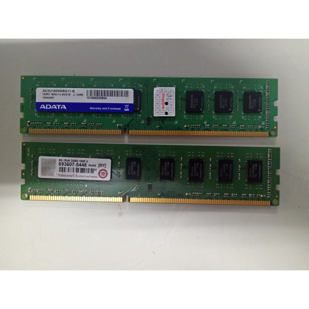 元氣本舖 二手 8G DDR3終保桌機雙面記憶體