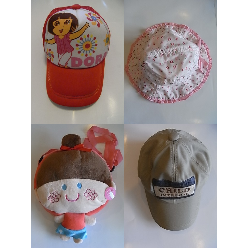現貨🌤 兒童帽 Dora卡通帽👒 🆚 防曬遮陽帽👒 🆚 大頭娃娃雙肩背包🎒 🆚 棒球帽👒 🌤