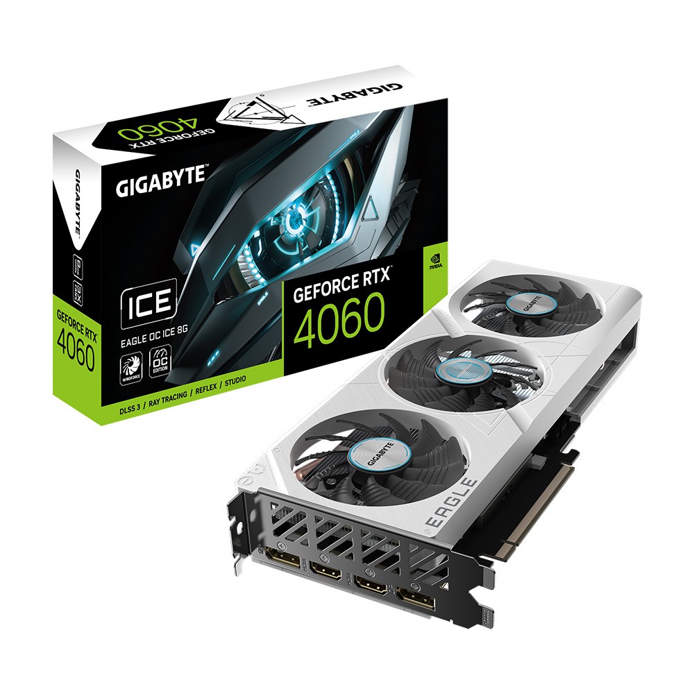 技嘉 RTX4060 EAGLE OC ICE 8G 冰魄白 顯示卡長27cm 廠商直送