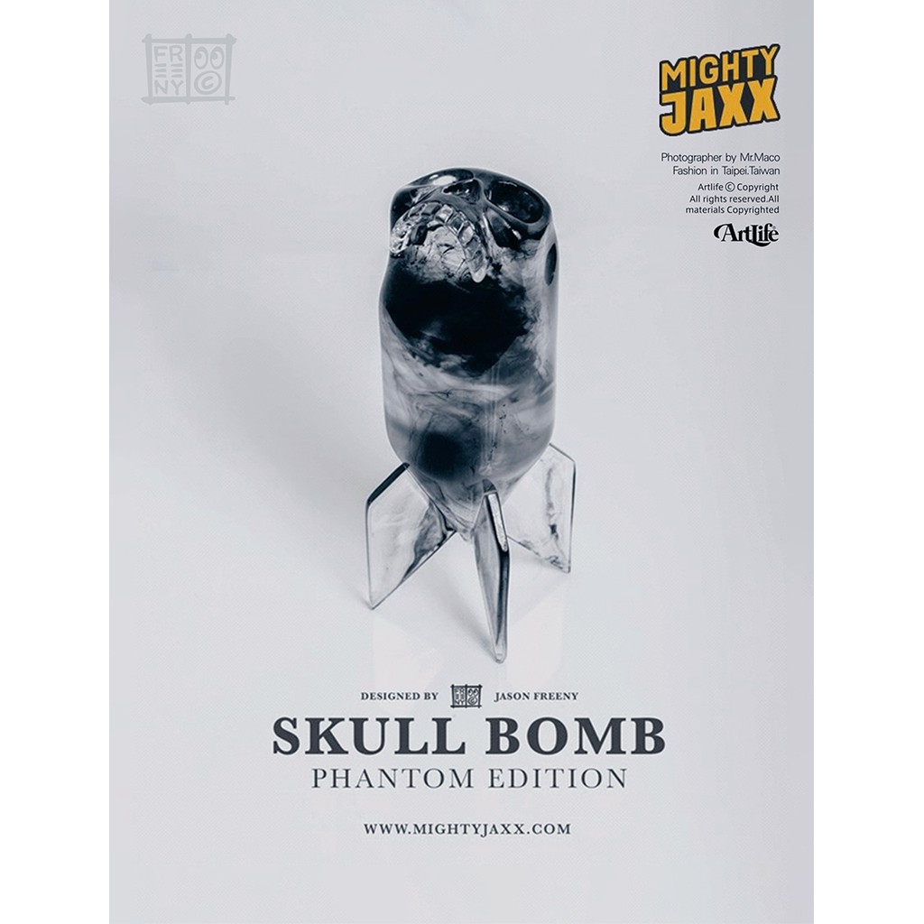ArtLife @ MIGHTY JAXX Jason Freeny Skull Bomb ART 透明水墨 骷髏炸彈