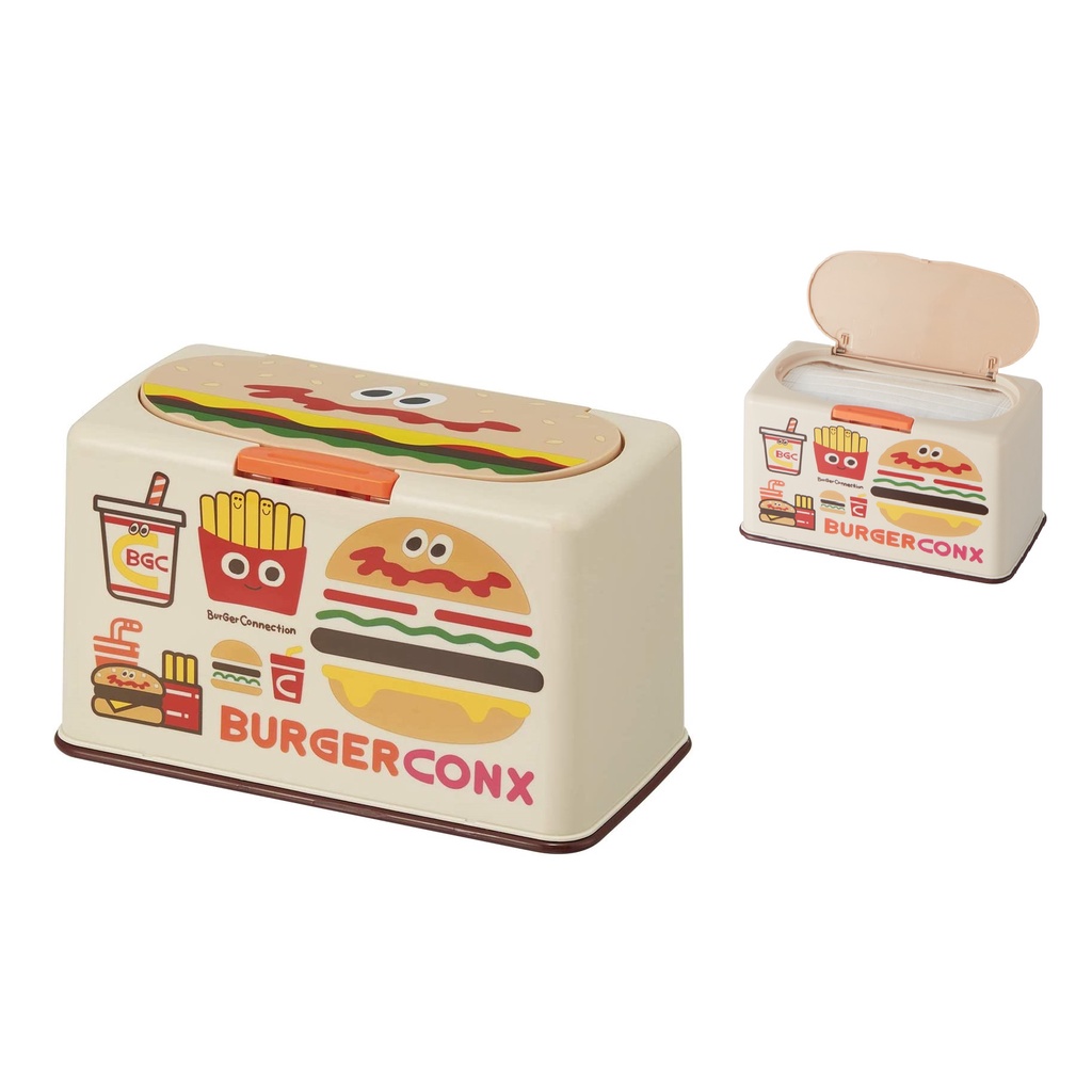 (現貨) BURGER CONX 薯條 漢堡 SKATER 口罩盒 彈蓋 口罩 收納盒 (日本正版)《Us的麵包超人》