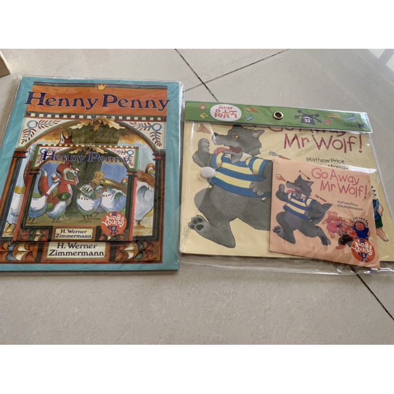 Henny Penny + Go Away Mr.Wolf 2書2CD 全合售 廖彩杏 JY版