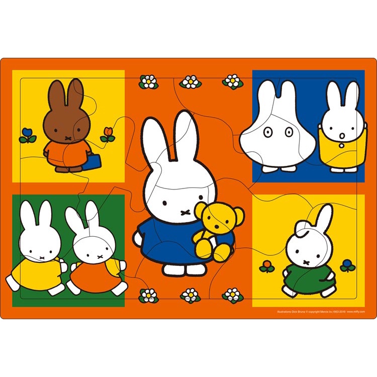 【小巷】幼兒拼圖 Miffy 米飛兔與朋友們 (Apollo-Sha,15片, 25-166, 不規則拼圖, 日本拼圖)