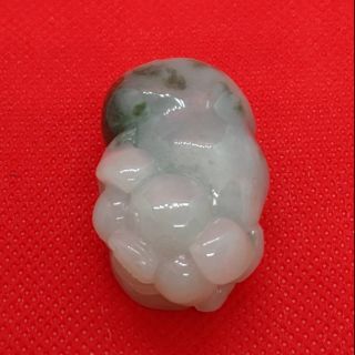 天然緬甸玉 小豬擺件 天然翡翠 硬玉 手鐲 平安扣 貴妃鐲翡翠 玉石 玉牌玉鐲 鐲子 冰種 飄花 紫羅蘭 042601