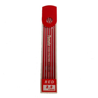 TOMATO HP-100 工程筆筆蕊 長120mm 直徑2mm 紅色 12支入