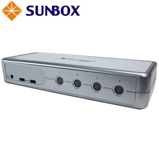 臺製KVM 4埠 DVI + USB 切換器 - SUNBOX