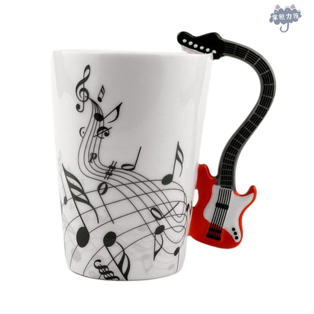 陶瓷馬克杯杯子樂器音符風格咖啡牛奶杯聖誕禮物clickstorevip