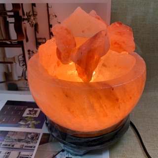 風水擺飾 天然喜馬拉雅 玫瑰鹽燈🌹小款 聚寶盆 造型鹽燈✨現貨不用等‼️隨機出貨‼️