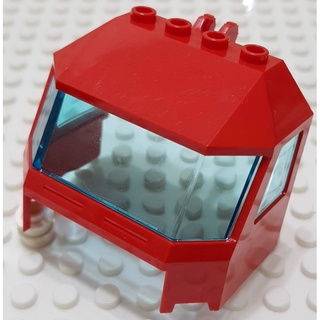 樂高 45406+46103 60098 60010 紅色 框 透明 淺藍色 玻璃 火車 直升機 車頭 駕駛艙 配件