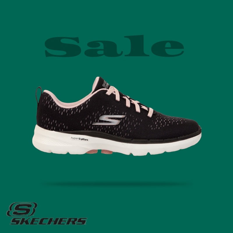 SKECHERS®️GOWALK 6 女健走鞋 休閒鞋懶人鞋 免綁鞋帶 透氣 瑜珈墊-124524BKLP