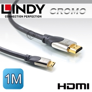 LINDY 林帝 CROMO 鉻系列 A公對C公 HDMI 2.0 連接線 1m (41436)
