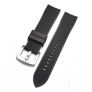 錶帶屋 「快拆裝置」圓弧直條紋膠帶不沾灰 20mm 22mm 厚實鋼扣適用同尺寸手錶或智慧錶帶