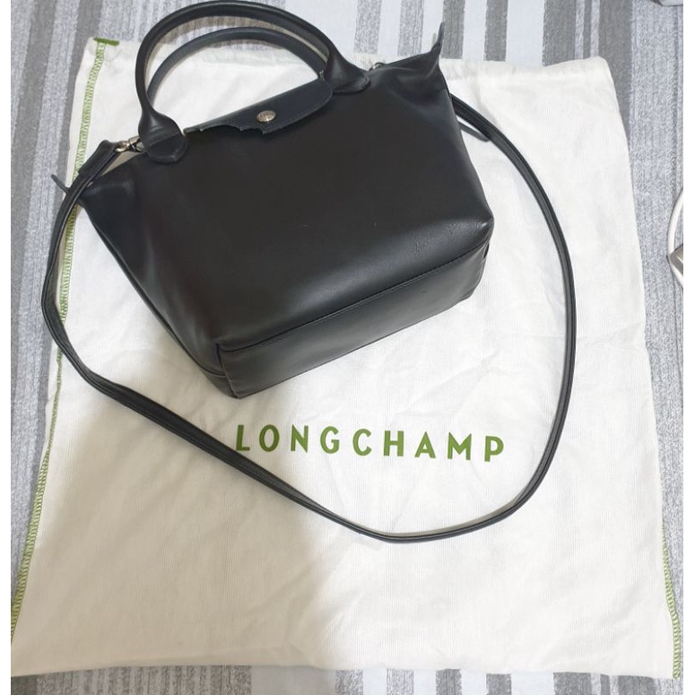 LONGCHAMP x Mr. Bags LE PLIAGE現量牛皮起司包（二手）