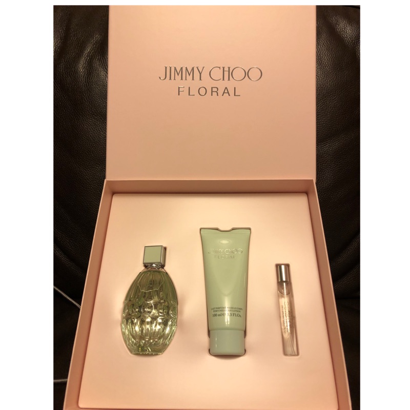 法意公司貨 Jimmy Choo Floral 戀香 女性淡香水90ML+7.5ML香水筆+100ML身體乳 禮盒
