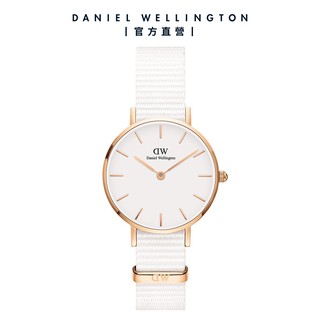 【Daniel Wellington】DW 手錶 Petite Dover 28mm純淨白織紋錶