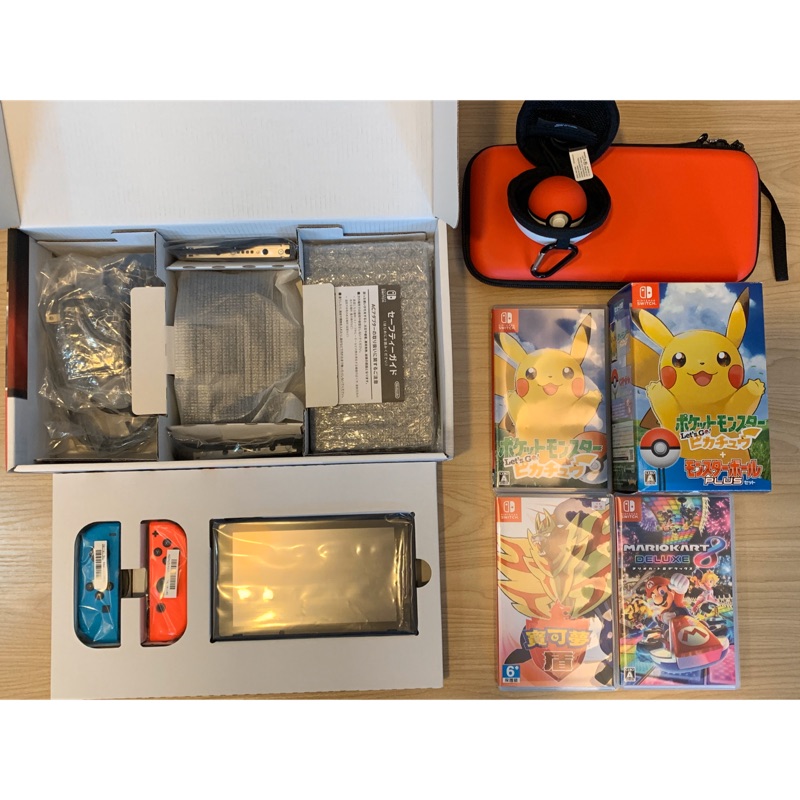 【售】Nintendo Switch 藍紅主機(一般日版) + 遊戲片(不拆)