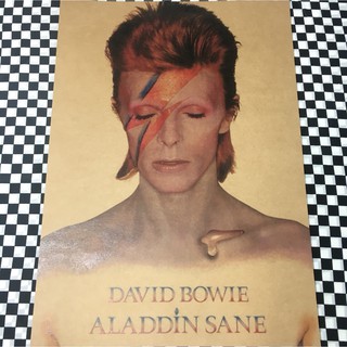 『老番顛』 DAVID BOWIE 大衛鮑伊 搖滾樂團 海報 裝飾畫 背景裝飾 居家裝飾 壁飾 店面裝飾 牛皮紙海報