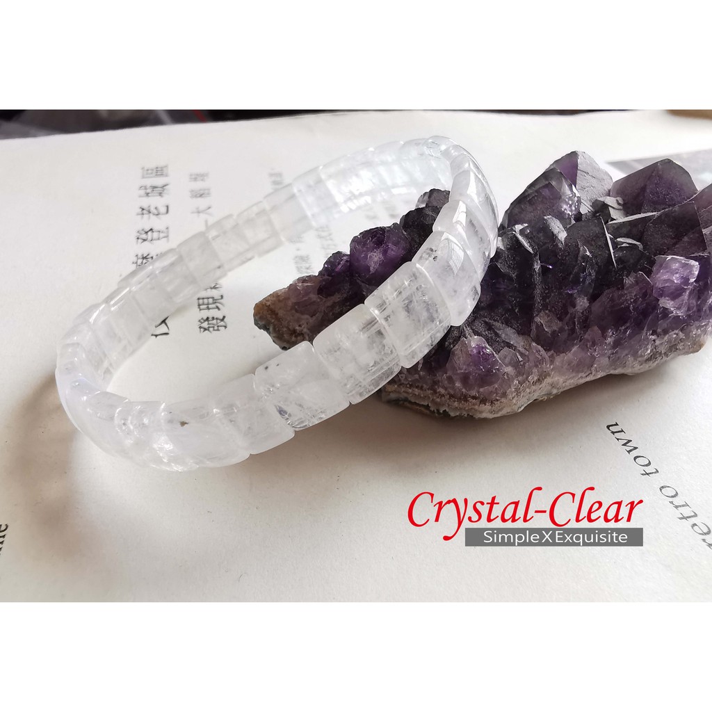 ☆Crystal-Clear☆美麗藍光 / 9MM天然藍月光石手排手環2CF1