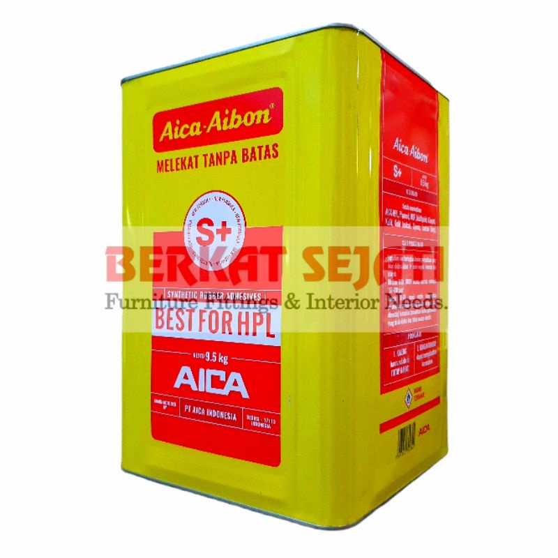 Kayu Aica S Plus 9.5 KG 黃色膠水 Hpl 皮革泡沫海綿乙烯基地板地毯膠合板木材非超級粘合