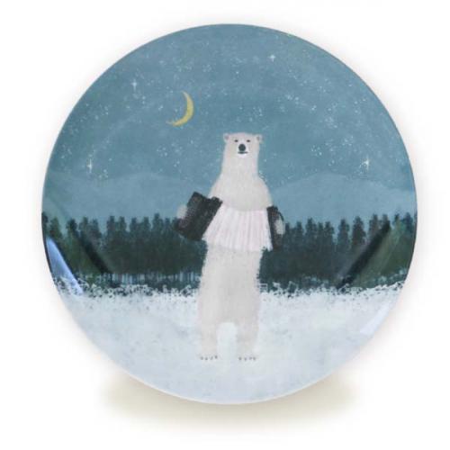 表現社 x 日下明 AKIRA KUSAKA 美耐皿餐盤 - SONG/polar bear ( 26-934 )