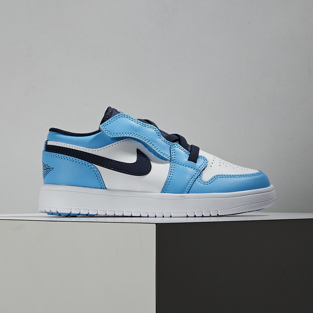 Nike JORDAN 1 LOW ALT (PS) 中童 白藍 運動 魔鬼氈 休閒鞋 BQ6066-144