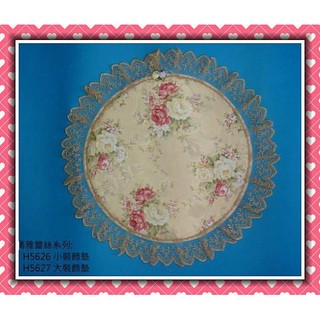妮可之家~馬雅玫瑰小圓墊(約25公分圓)~另有#桌巾#桌墊#餐墊#花瓶墊#餐桌巾#桌布#結婚用品#止滑桌巾#小茶几桌巾