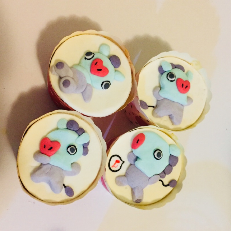 [寇比造型蛋糕］bt21 防彈少年團 mang Bt21 杯子蛋糕