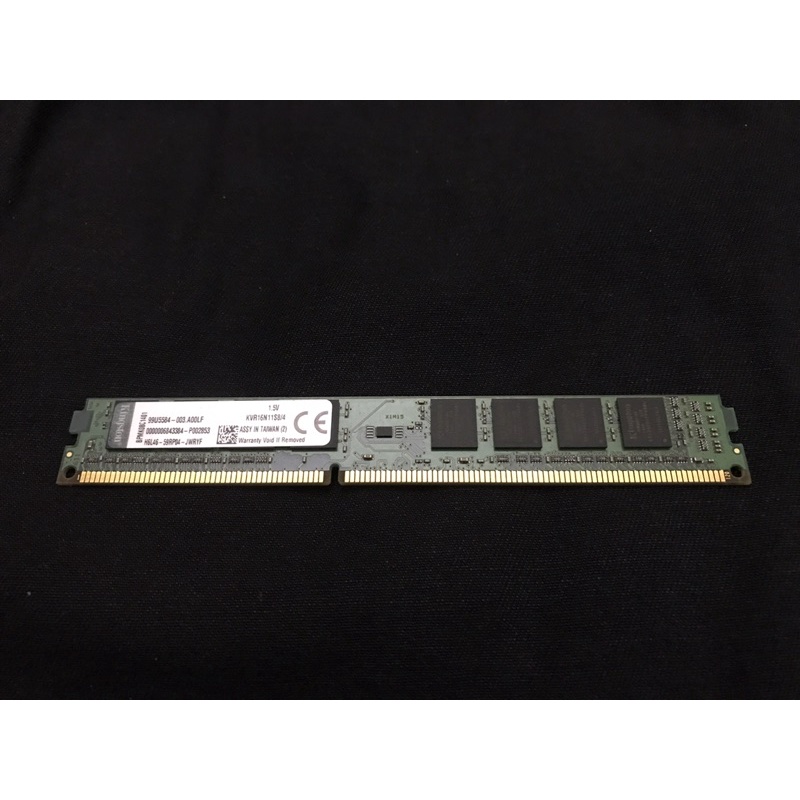 DDR3 4G 1600MHz 桌上型 記憶體RAM 金士頓Kingston 窄版記憶體