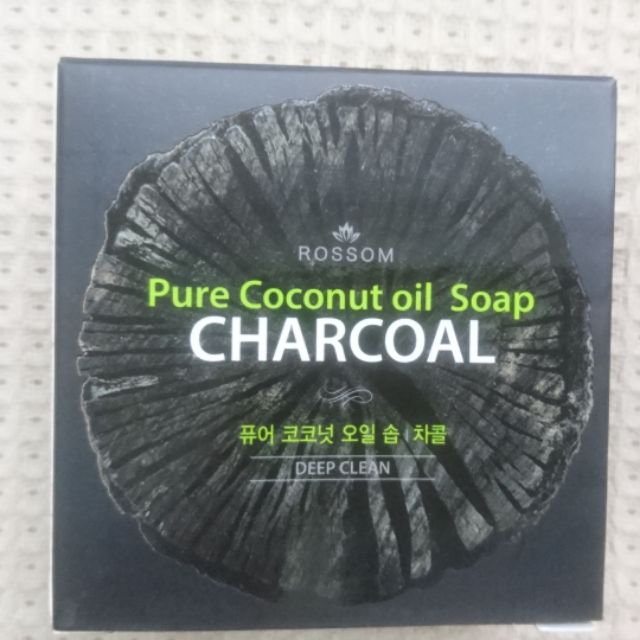 韓國ROSSOM 100%椰子油去角質控油美顏皂-竹炭