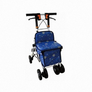 【海夫健康生活館】杏華 推把可調 置物袋 附傘座 閃燈 銀髮族 健步車(F700)
