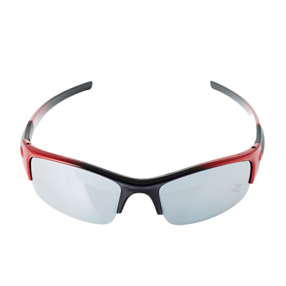 【Z-POLS】兒童專用烤漆質感黑紅 專業安全電鍍水銀黑PC運動太陽眼鏡 抗UV400紫外線舒適框體設計