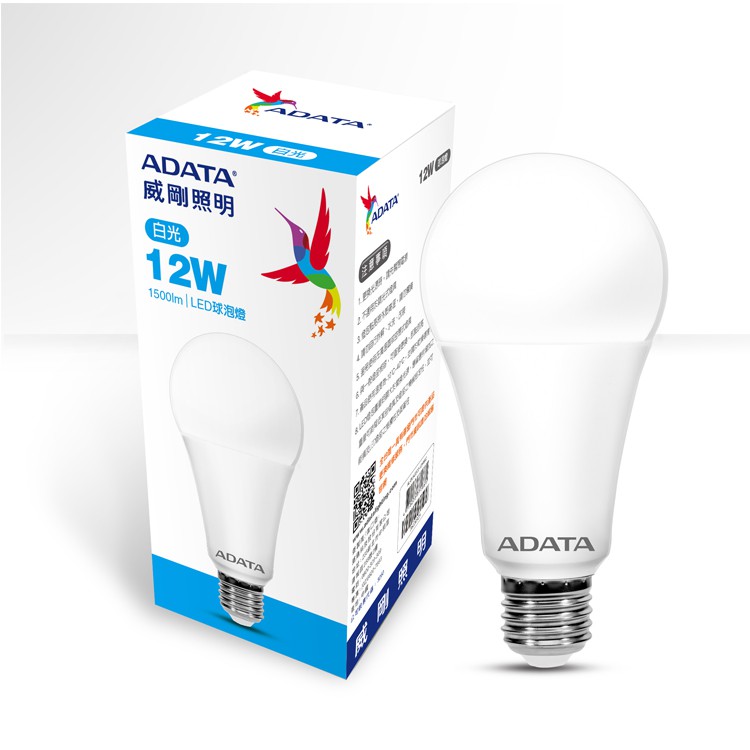 ADATA威剛12W高效能LED球泡燈-白光12W65C/黃光12W30C~限超商取貨